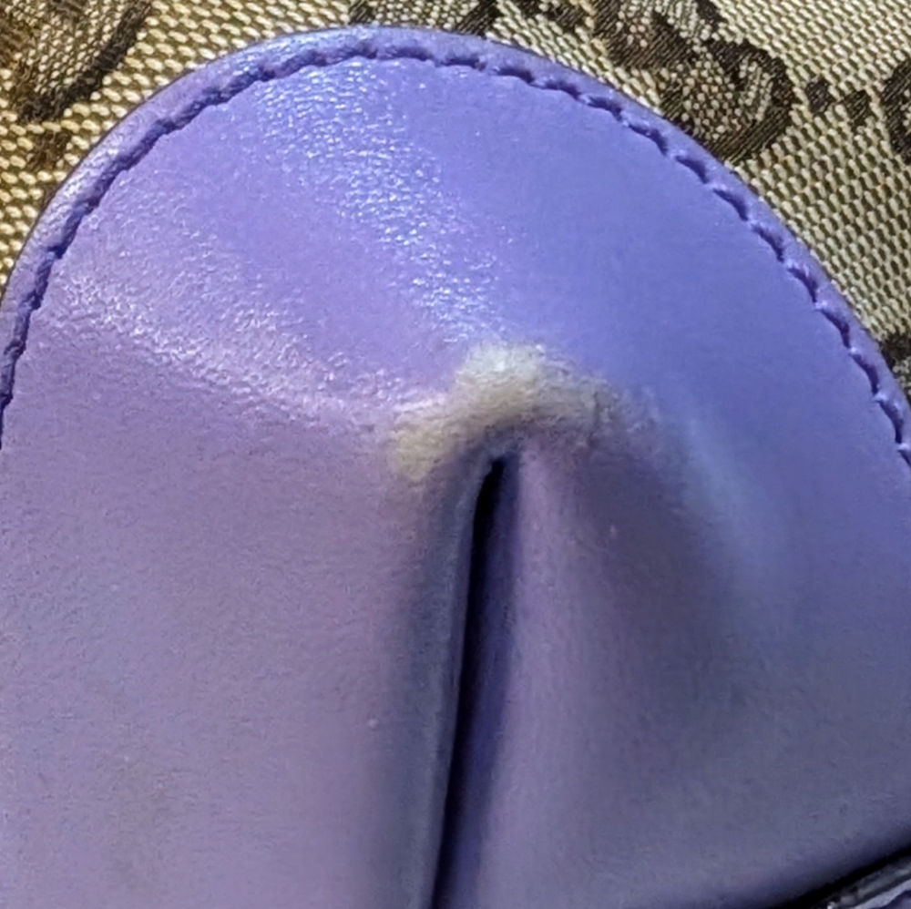 Gucci Monogram Craft Sm. Tote With Detachable Pouch - Beige With Lavender Trim🔥 - Picture 9 of 16